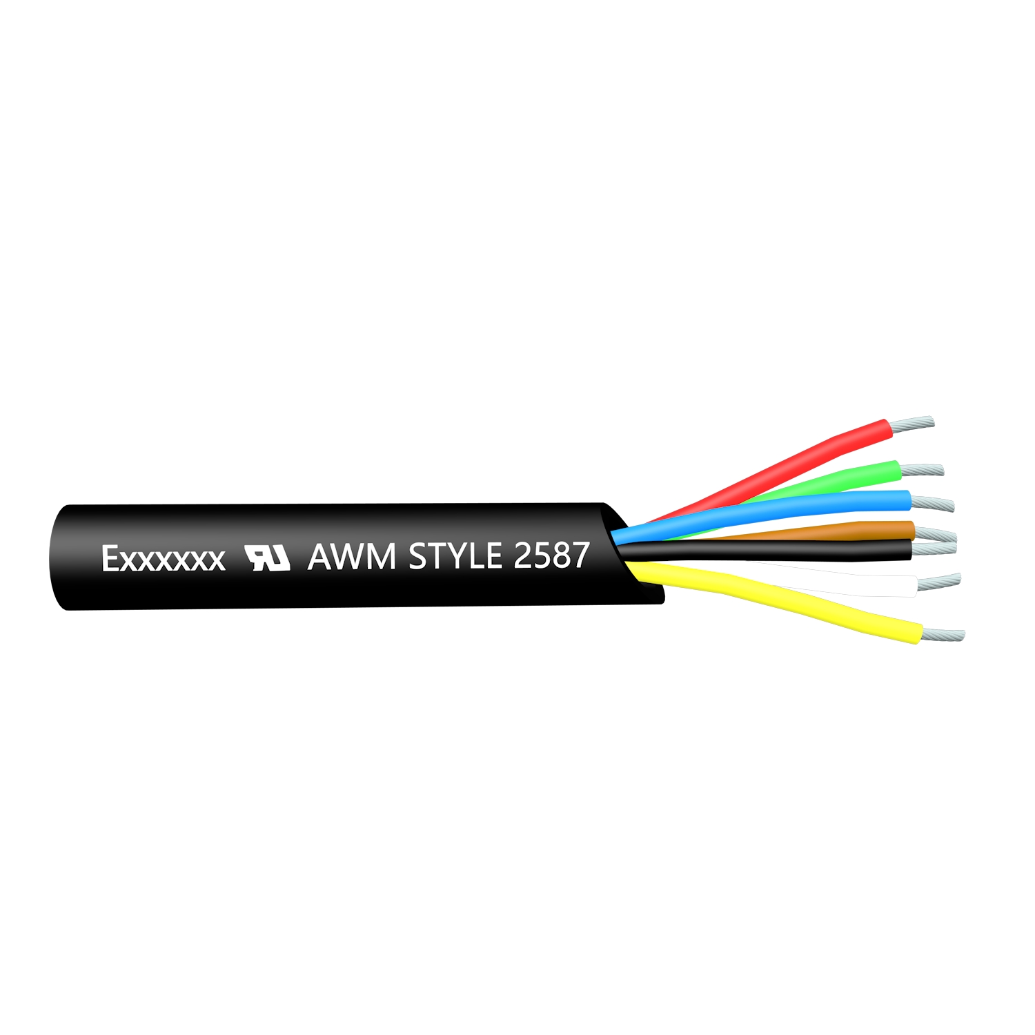 كابل UL2587 PVC 20/22/24 / 26AWG الأساسية 90 ℃ 600V VW-1 FT1