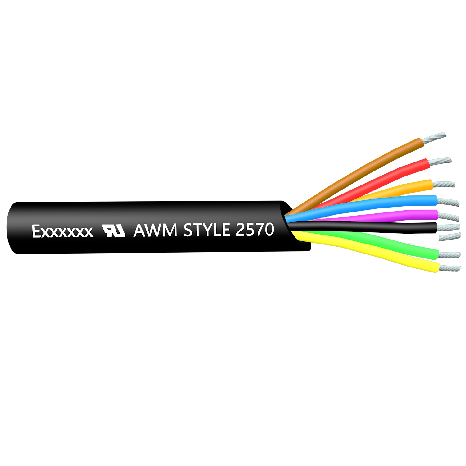 UL2570 PVC سلك نحاسي مضفر غمد مقاوم للأشعة فوق البنفسجية 600 / 1000V